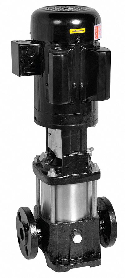 Booster Pump: 1 1/2 hp, Single Phase, 115/230V AC, 16 gpm Best Efficiency Flow, TEFC