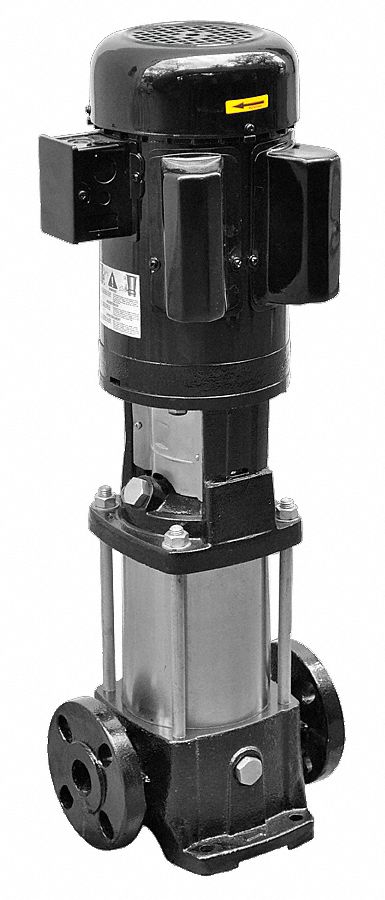 Booster Pump: 2 hp, Single Phase, 115/230V AC, 18 gpm Best Efficiency Flow, 148 psi Shut Off
