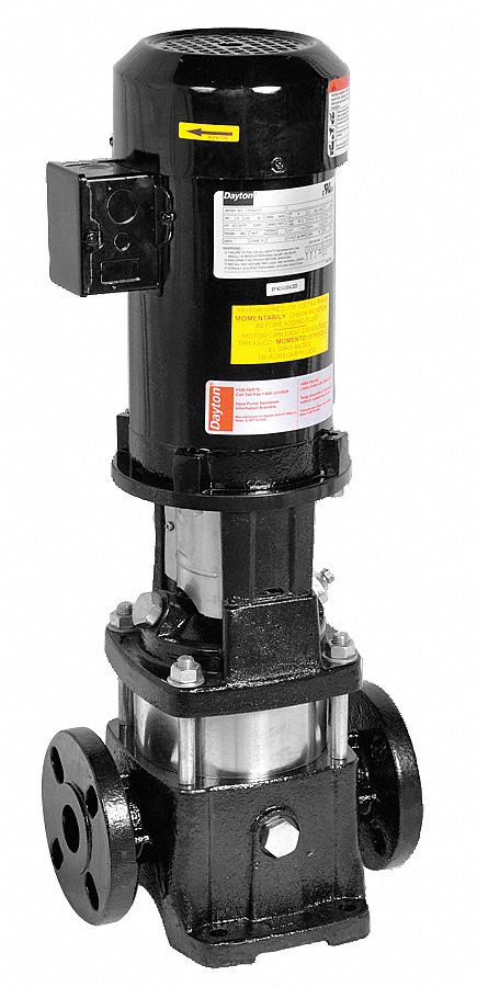 Booster Pump: 1 hp, Three Phase, 230/460V AC, 17 gpm Best Efficiency Flow, 66 psi Shut Off