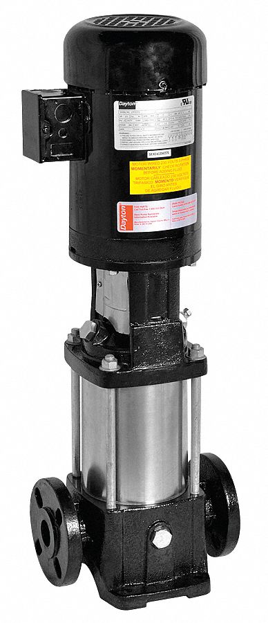 Booster Pump: 2 hp, Three Phase, 230/460V AC, 14 gpm Best Efficiency Flow, 148 psi Shut Off
