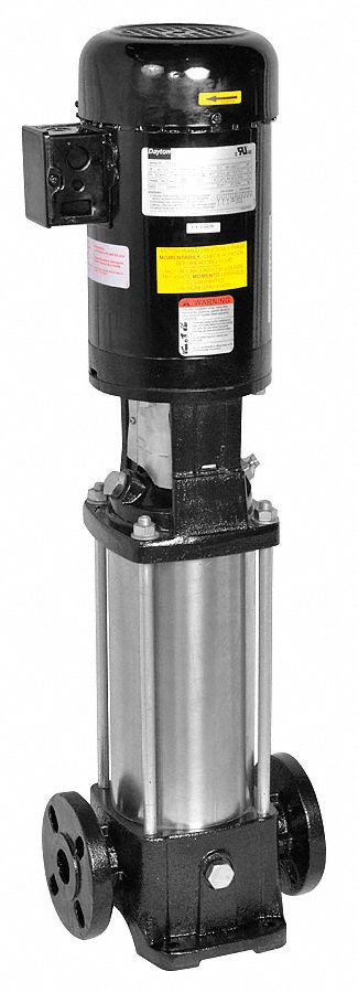 Booster Pump: 3 hp, Three Phase, 230/460V AC, 16 gpm Best Efficiency Flow, 230 psi Shut Off