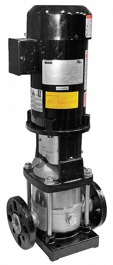 Booster Pump: 1 hp, Three Phase, 230/460V AC, 14 gpm Best Efficiency Flow, 66 psi Shut Off