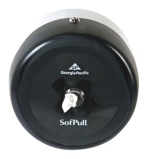 Toilet Paper Dispenser: Center Pull, Horizontal Single Roll, Plastic, Smoke