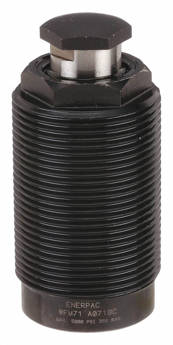 Hydraulic Work Support: 1, 650 lbf Max. Support Force, 3/8 in Stroke Lg, 2.63 in Retracted Ht