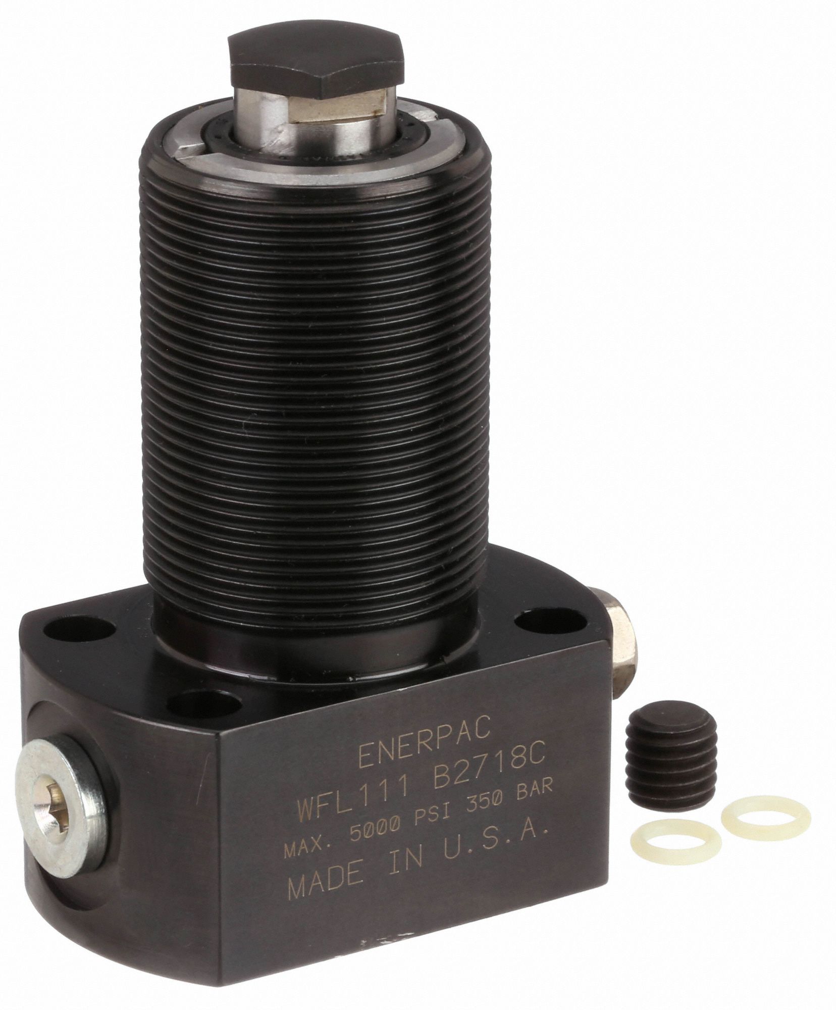ENERPAC Hydraulic Work Support, Lower Flange, Bronze, Steel, Max. Support Force 2,500 lb 5UWZ4