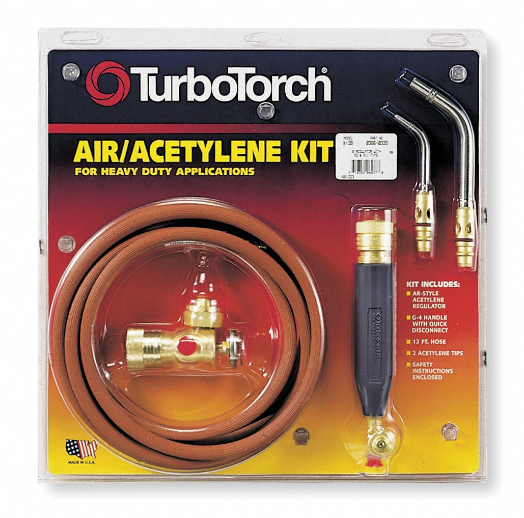 TORCH KIT, SWIRL FLAME, CGA-520, EXTERNAL LIGHTER, EXTREME SERIES, AIR/ACETYLENE