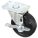 DEBRIS-RESISTANT STANDARD PLATE CASTER, 4 IN WHEEL DIA, 165 LB, RUBBER, SOFT, PLAIN