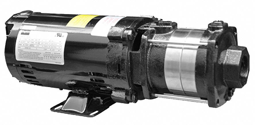 Booster Pump: 1 hp, Three Phase, 230/460V AC, 31 gpm Best Efficiency Flow, 59 psi Shut Off