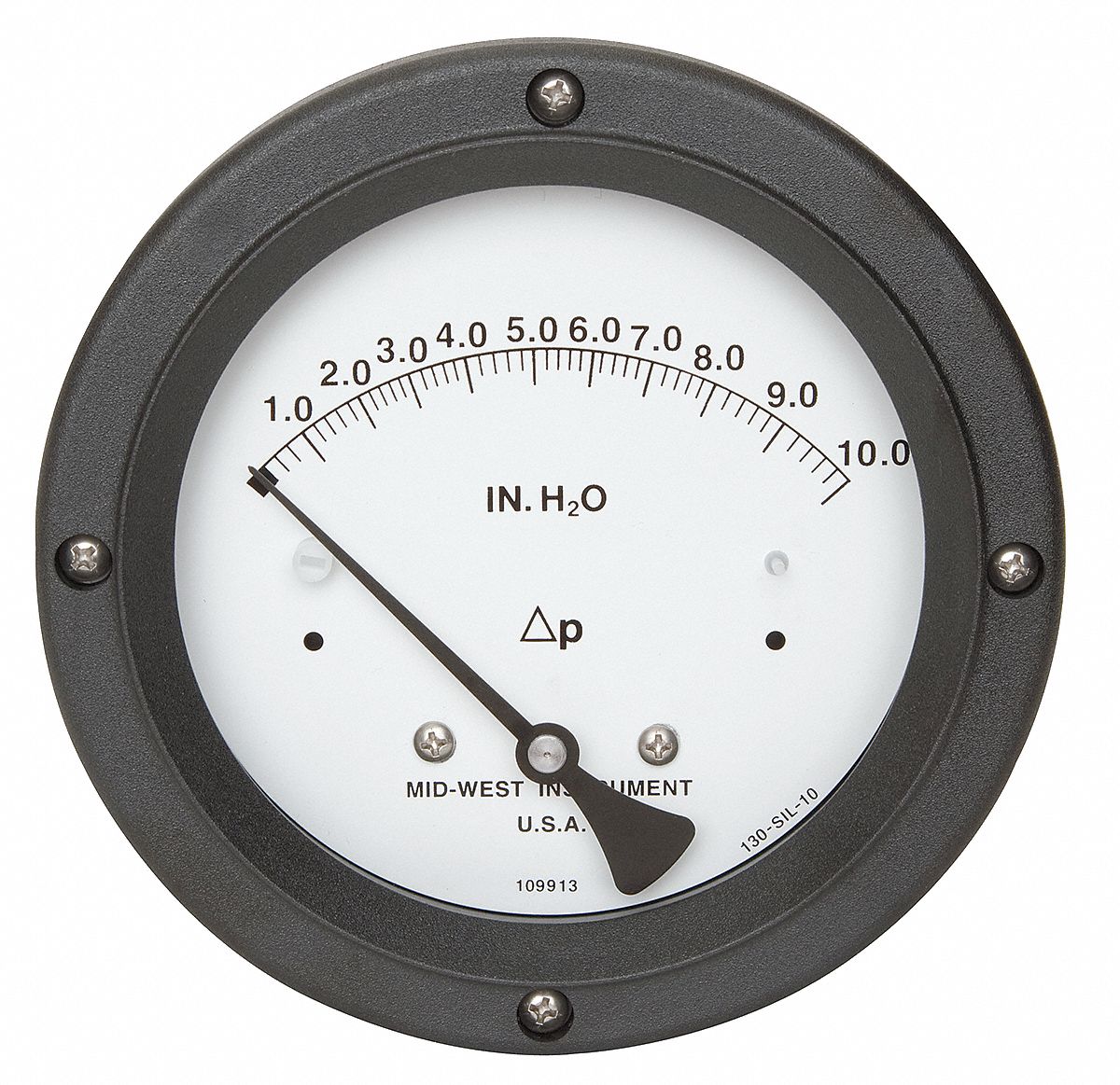 MIDWEST INSTRUMENT 1/4 in FNPT Differential Pressure Gauge with 4 1/2