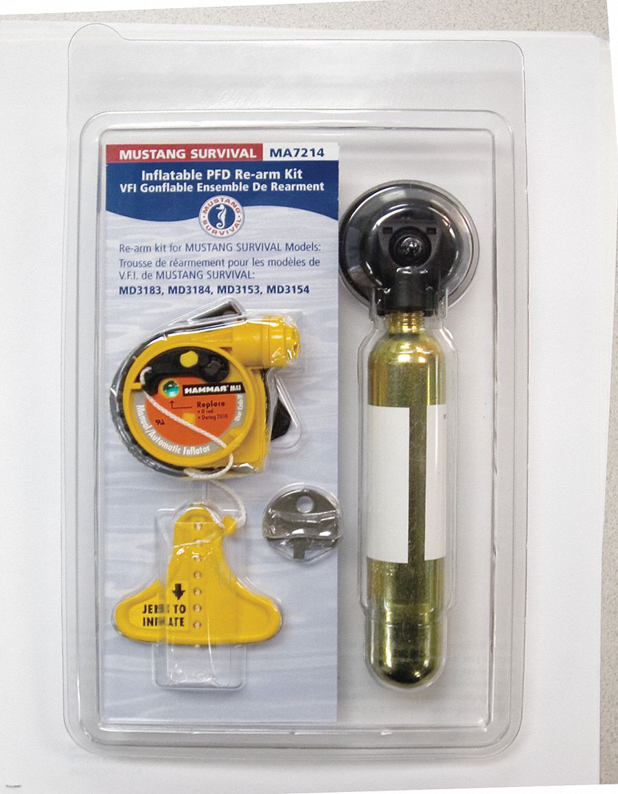 thumbnail image 2 of CO2 Rearming Kit Cartridge For Manual Inflatable Life Jackets & PFDs - Replacement Canister 2 of 14