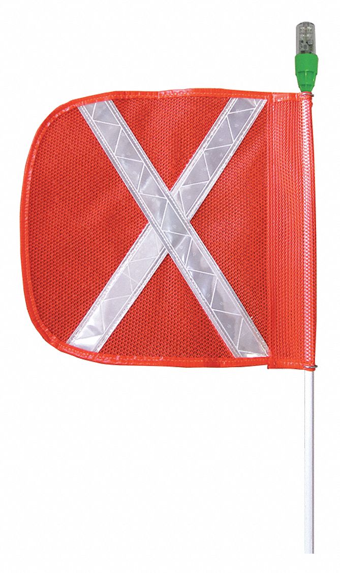 Warning Whip HD 5 Ft X Flag and Socket