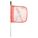 WARNING WHIP HD FLAG,5 FT,LIGHT,REFL X