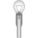 WARNING WHIP LENS, INCANDESCENT, SOLID, 2.4 TO 12 W, CLEAR, 1 IN H, 1 IN W