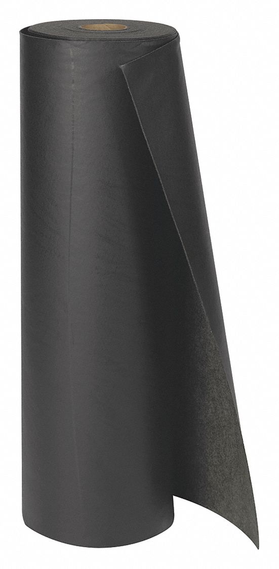 ROULEAU ABSORBANT, 100 PI X 30 PO, POLYPROPYLÈNE, 25 GAL PAR PAQUET, NOIR