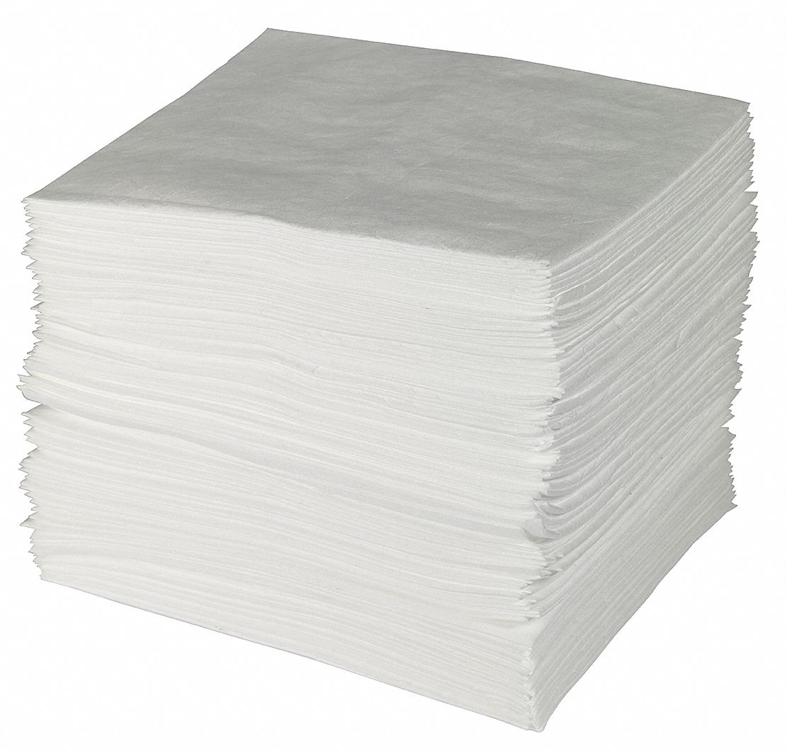 ABSORBENT PAD, 128 OZ ABSORBED PER PAD, 50 GALLON CAPACITY, BALE, 50 PK