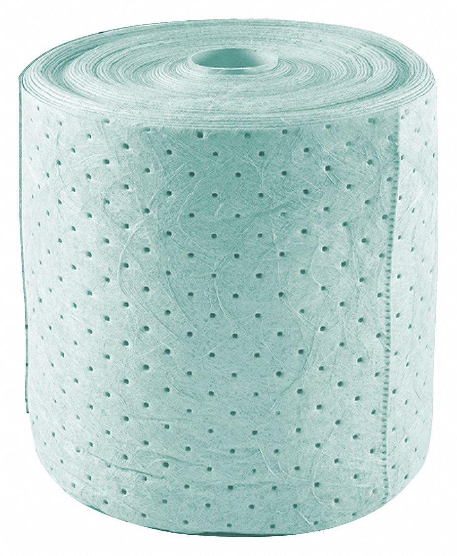 ABSORBENT ROLL, 39 GALLON, 7½ X 12 IN PERFORATED SIZE, CASE, GREEN, 2 PK