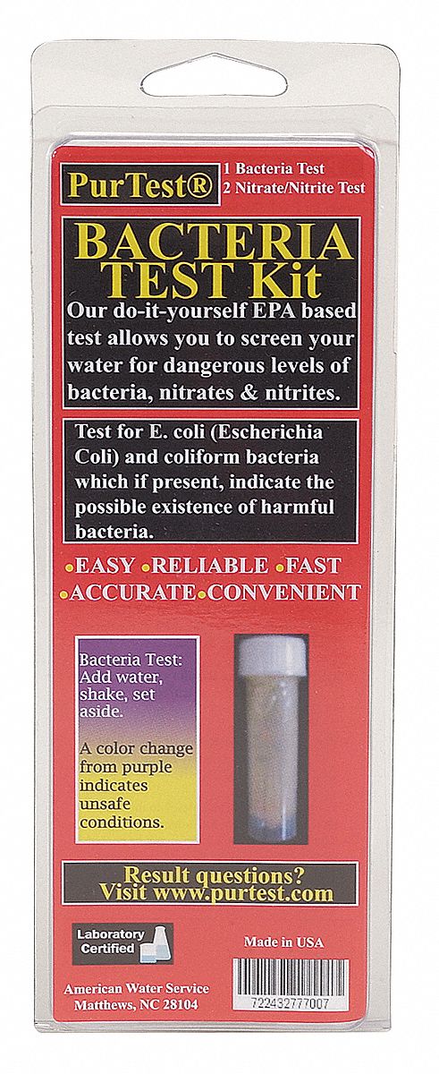 WATER TEST KIT,COLIFORM BACTERIA