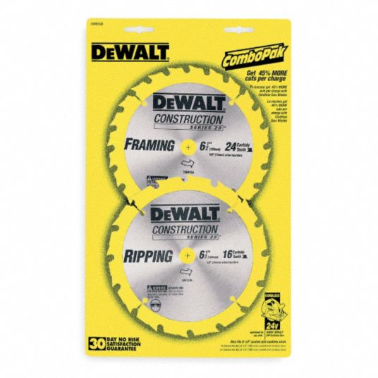 DEWALT Circular Saw Blade, NailEmbedded Wood Materials Cut, 6 1/2 in