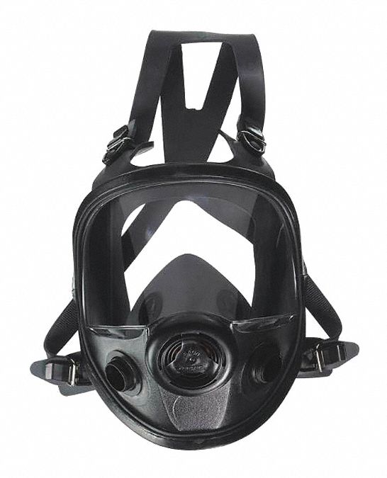 FULL FACEPIECE, BLACK, TPE, S, THREADED, 4-POINT, HOOK-AND-LOOP, NIOSH, 5400 SERIES