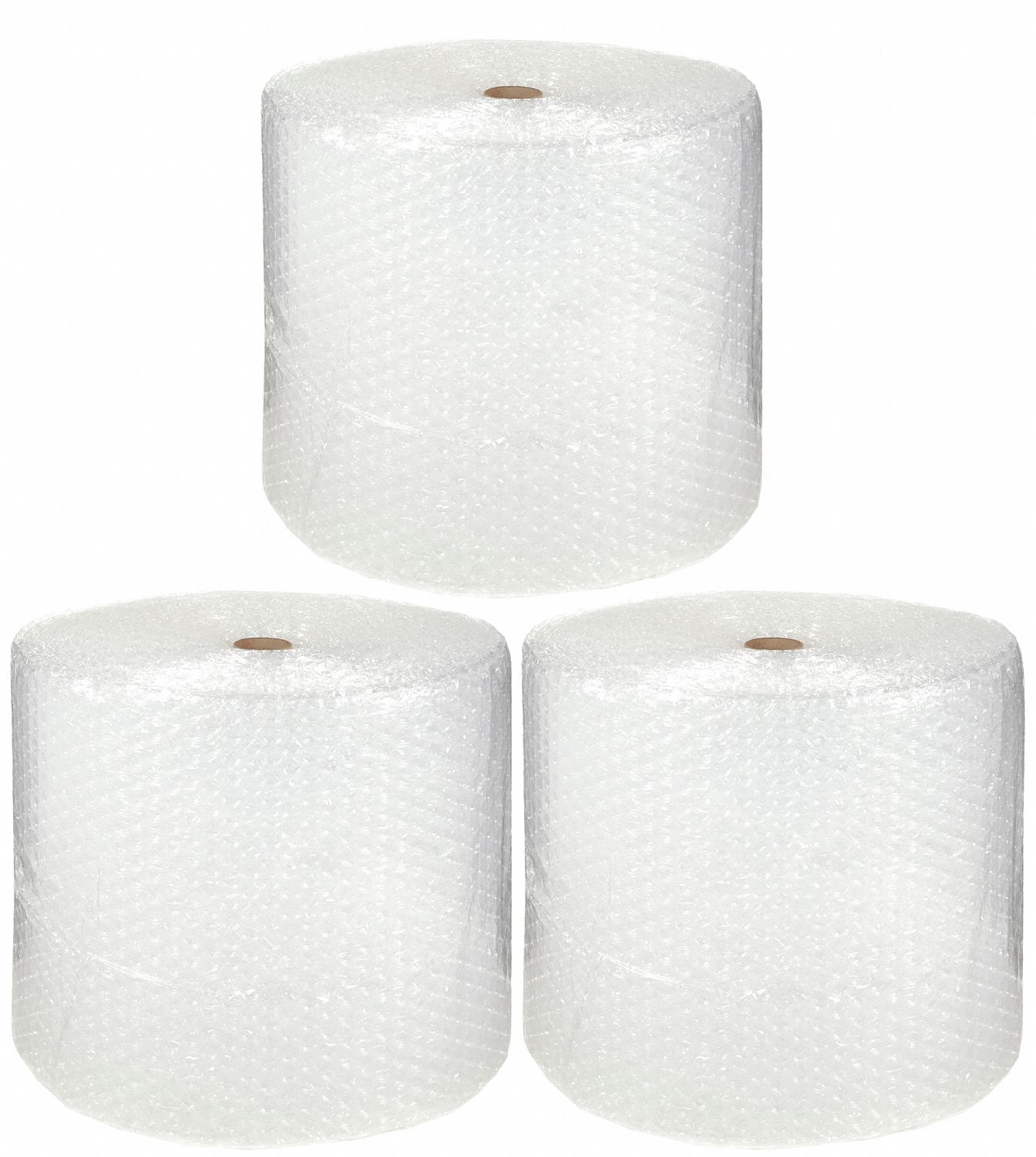 BUBBLE ROLLS, ½ IN BUBBLES, 16 IN ROLL W, 250 FT ROLL L, CLEAR, 3 PK