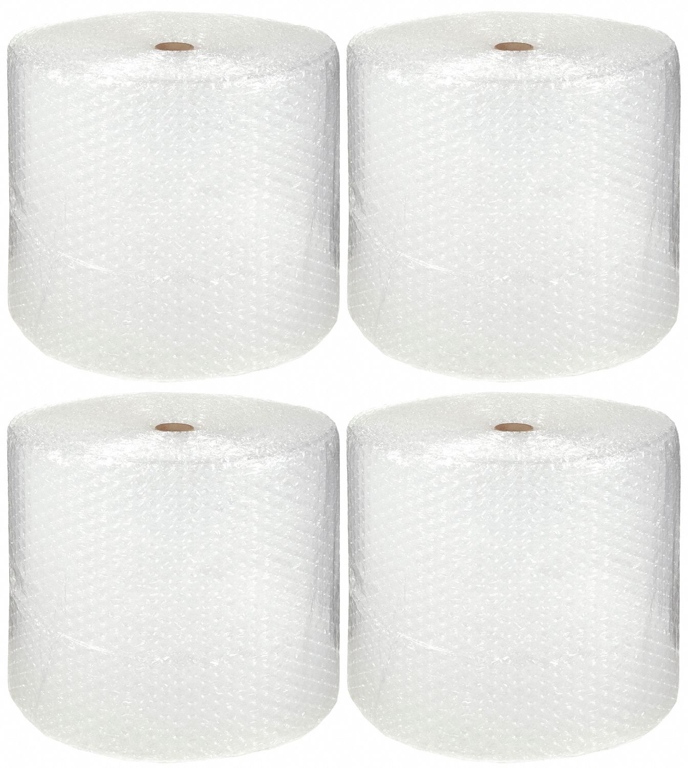 Bubble Rolls: 1/2 in Bubble Size, 12 in Roll Wd, 250 ft Roll Lg, Clear, 4 PK