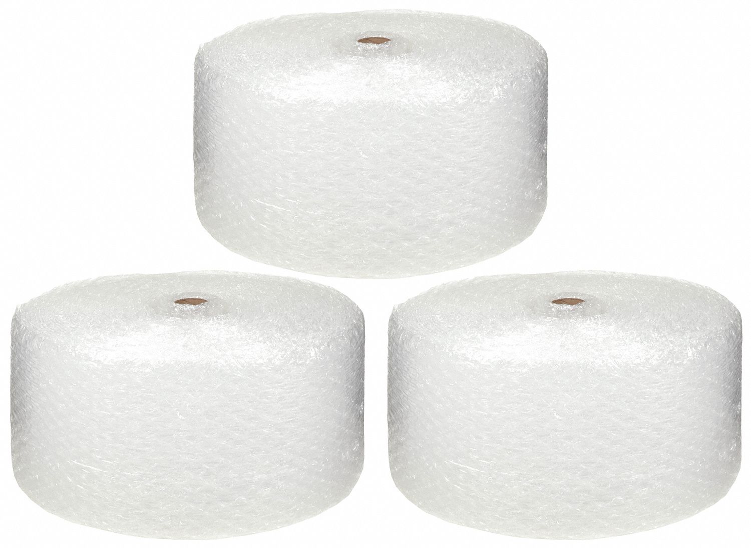 BUBBLE ROLLS, ½ IN BUBBLES, 16 IN ROLL W, 250 FT ROLL L, CLEAR, 3 PK