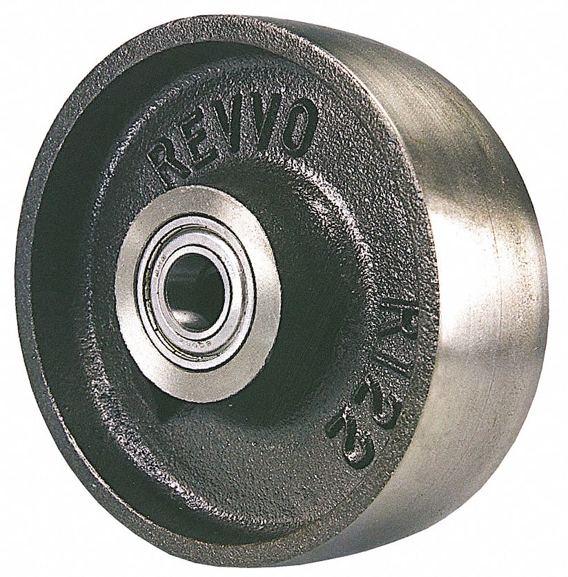 IRON TREAD WHEEL, 10 IN WHEEL DIAMETER, 2⅛ IN WHEEL W, 2,750 LB LOAD RATING, ROLLER