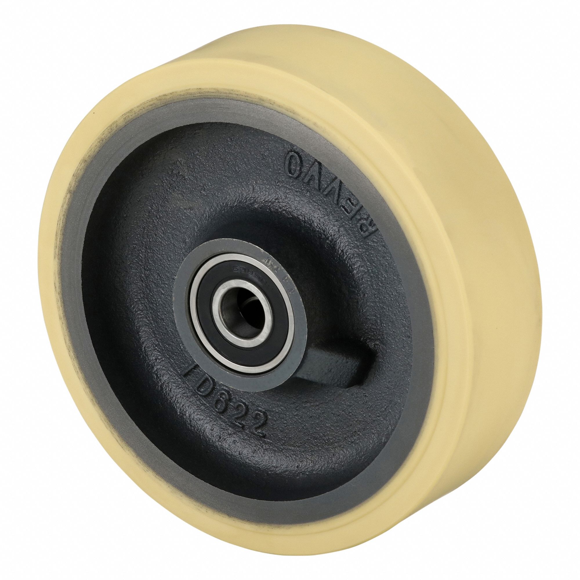 Caster Wheel: 10 in Wheel Dia., 3 in Wheel Wd, Polyurethane, 5, 500 lb Load Rating