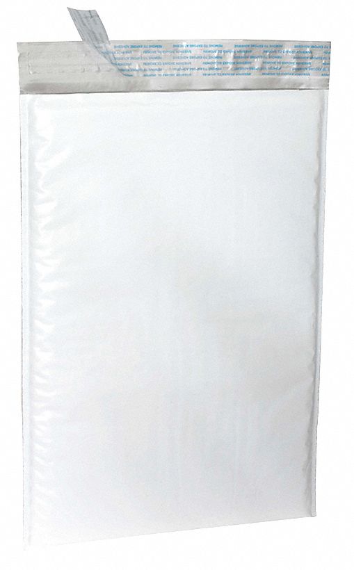 MAILER ENVELOPES, 8½ IN X 14½ IN, 8¼ IN X 13½ IN, #3, WHITE, LDPE, 100 PK