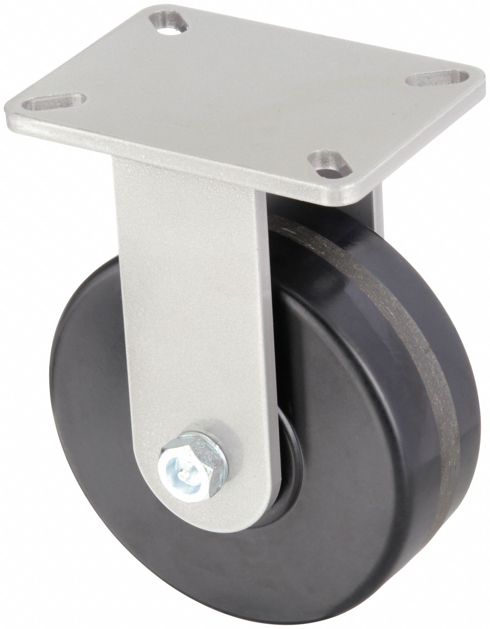 RIGID CASTER, 3000LB LOAD, BLACK, 3 X 10.5 X 8 IN, PHENOLIC PLASTIC