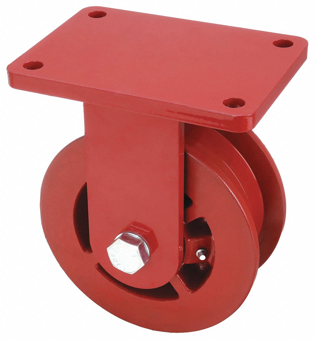 HAMILTON, 6 in Wheel Dia., 2500 lb, DualFlange TrackWheel Plate