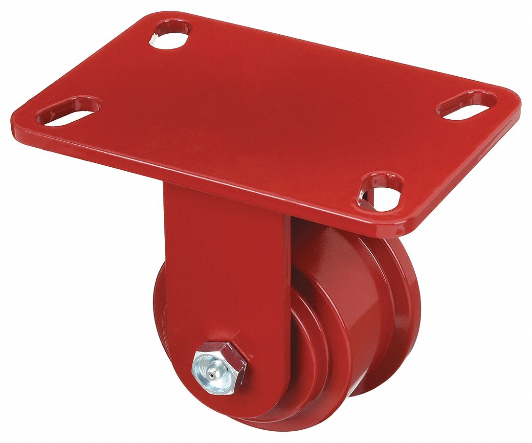 HAMILTON, 3 1/2 in Wheel Dia., 1400 lb, SingleFlange TrackWheel Plate