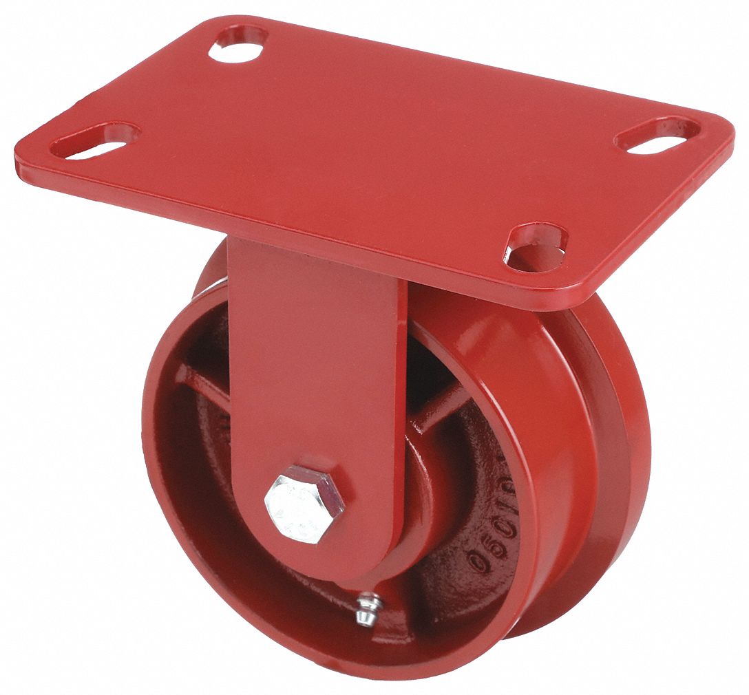 SINGLE-FLANGED CASTR,CST IRN,4-15/16 IN.