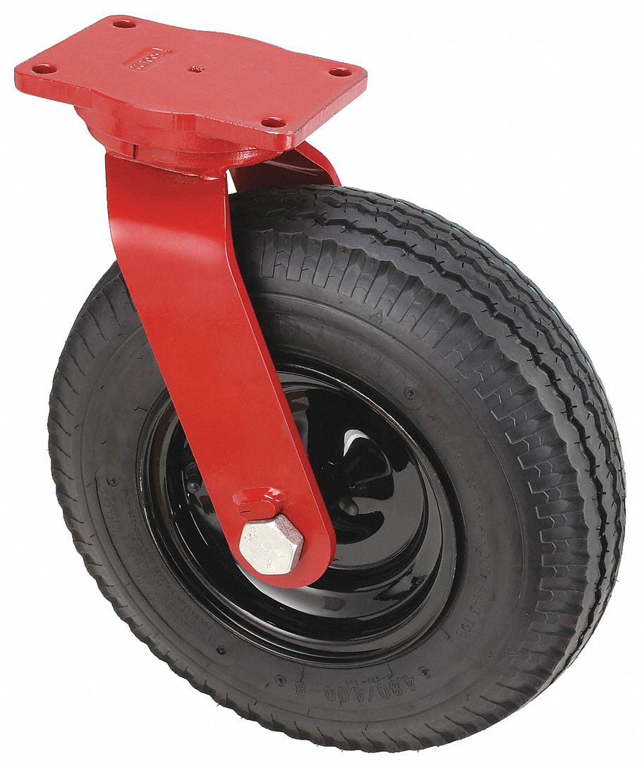 SWIVEL CASTER, PNEUMATIC, 16 IN DIAMETER