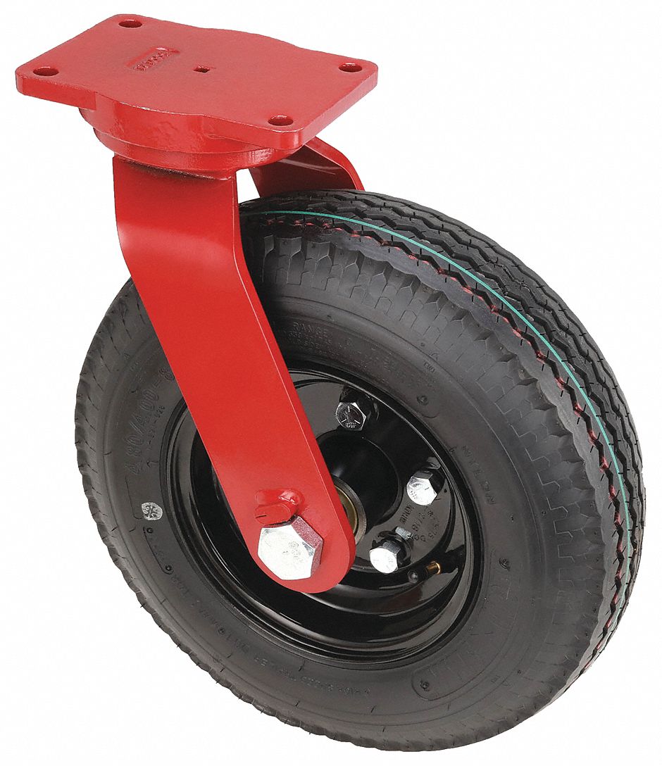 SWIVEL CASTER, PNEUMATIC, 16 IN DIAMETER