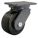 STANDARD PLATE CASTER, 6 IN WHEEL DIA, 2000 LB, 8 IN MOUNTING H, PHENOLIC, HARD, ROLLER