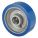 POLYURETHANE TREAD ON STEEL CORE WHEEL, 12 IN WHEEL DIA, 4 IN WHEEL W, BLUE, FIRM