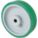 POLYURETHANE TREAD ON IRON CORE WHEEL, 8 IN WHEEL DIAMETER, 3 IN WHEEL W, GREEN, FIRM
