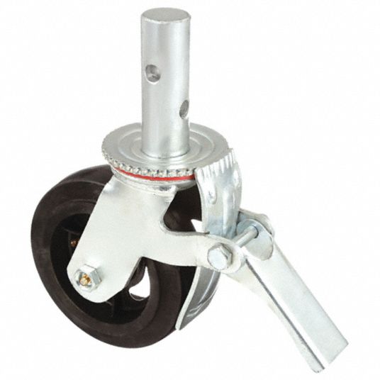 500 lb, Total-Locking Bolt-In Stem Caster with Round Stems for ...