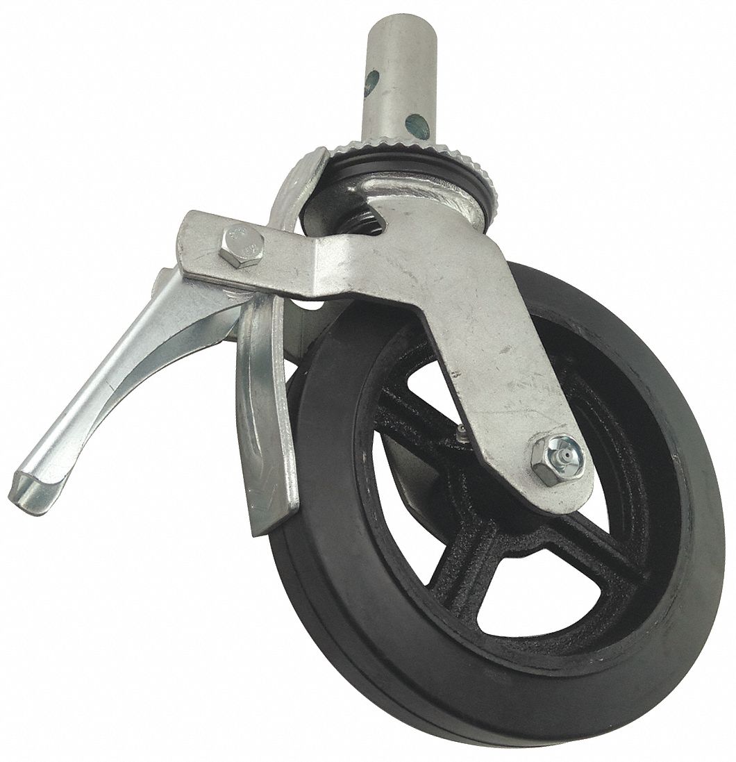 GRAINGER APPROVED TotalLocking BoltIn Stem Caster with Round Stems