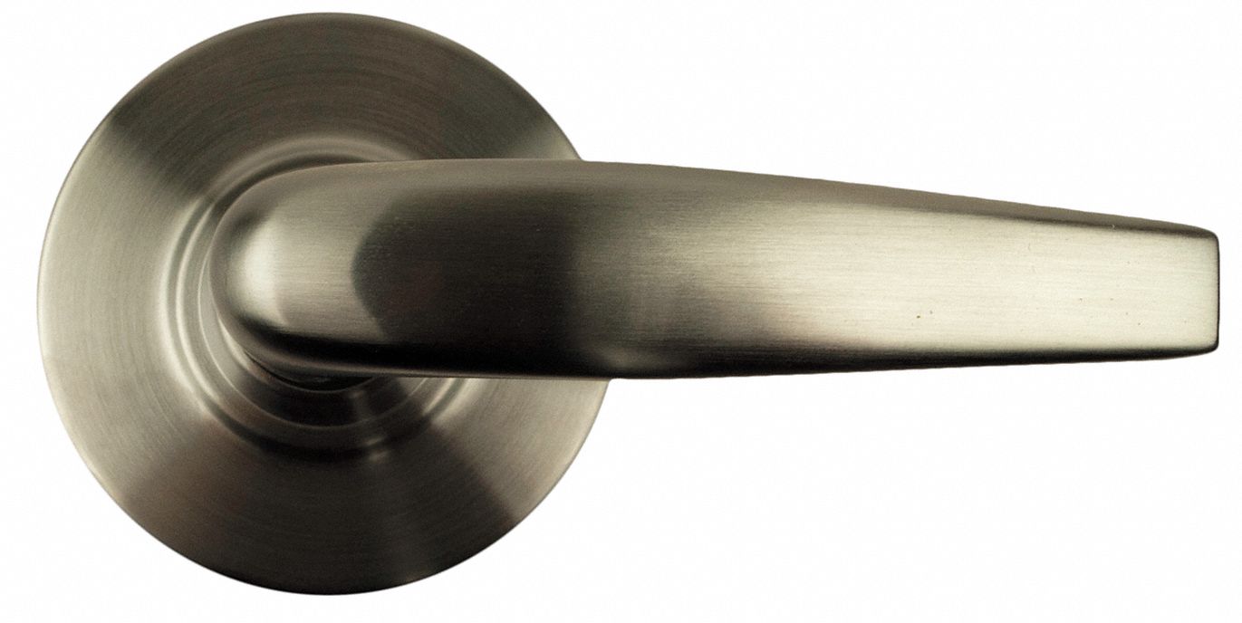 Lever, Mechanical, Heavy Duty, Not Keyed, Satin Chrome, 2 3/4 in ...