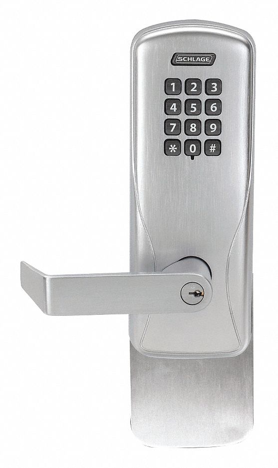 Electronic Keyless Lock: Keypad, ADA Compliant, Chrome