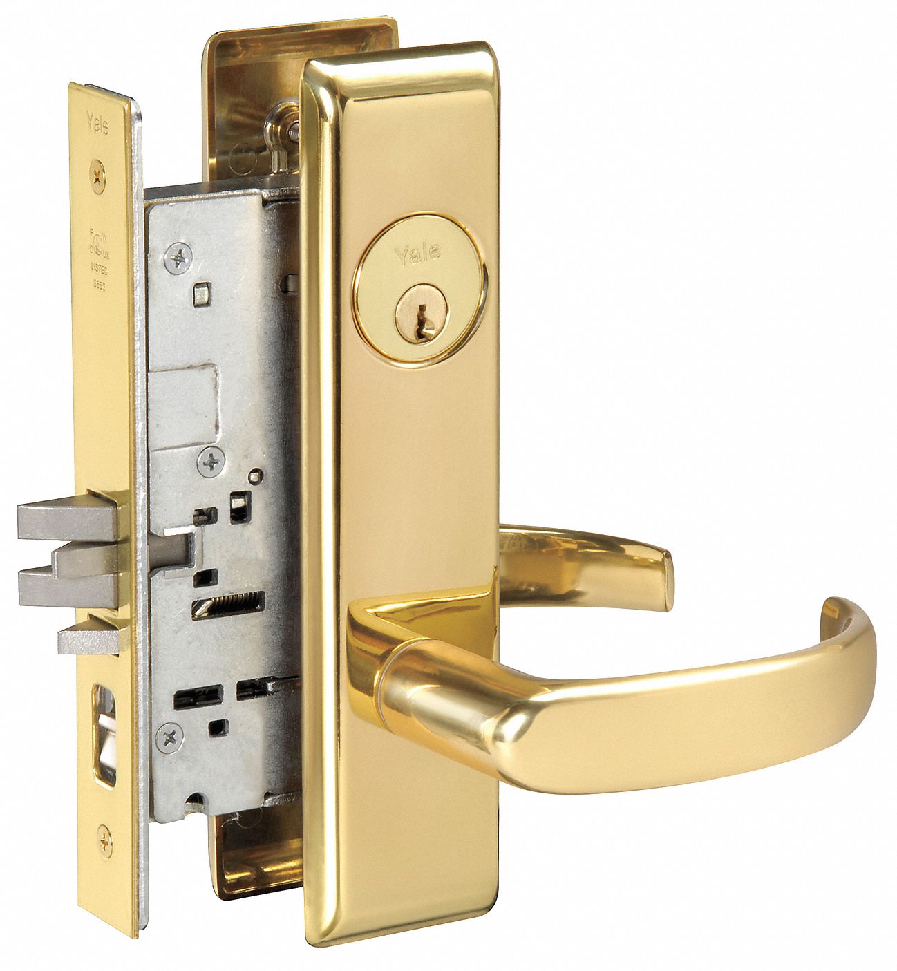 ASSA ABLOY ACCENTRA, Office Lever Locksets, Brass, Door Lockset - 4ECP4 ...