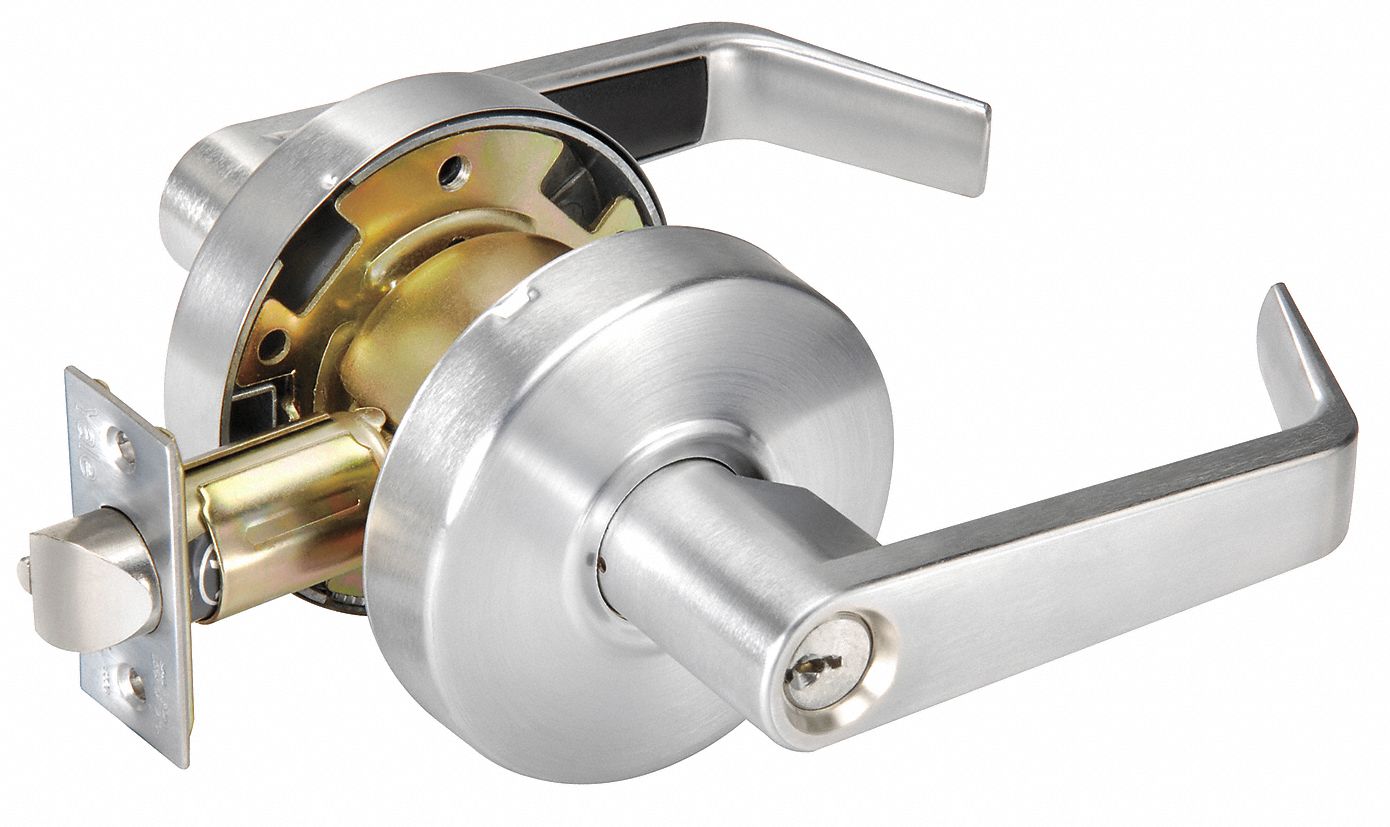 Yale Lever Mechanical Medium Duty Keyed Different Dull Chrome