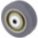 NONMARKING RUBBER TREAD ON PLASTIC CORE WHEEL, 3½ IN WHEEL DIAMETER, 0 TO 299 LB