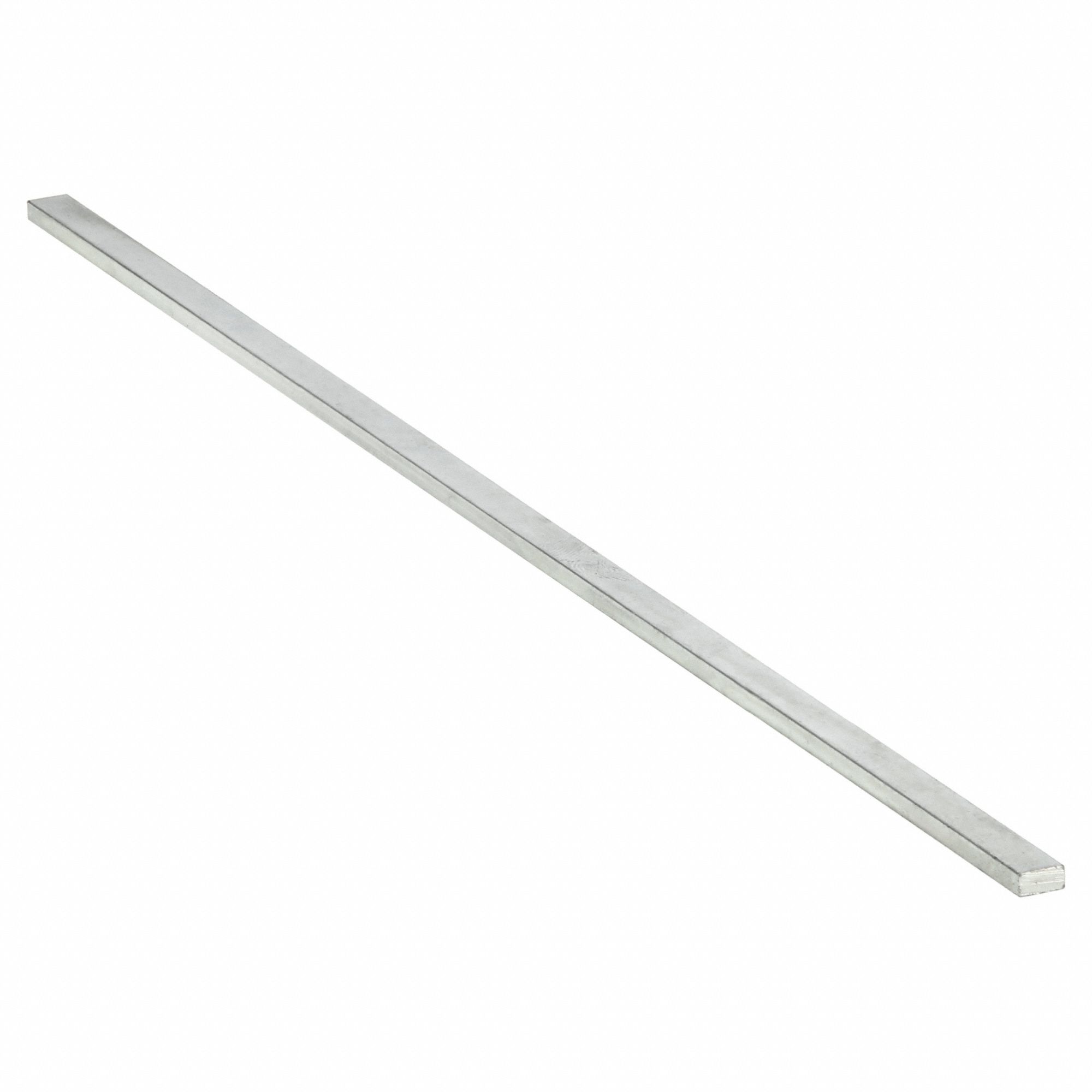 Inch, Undersized Key Stock, Key Stock,12 in L,Steel,1/4 in W 5VU33