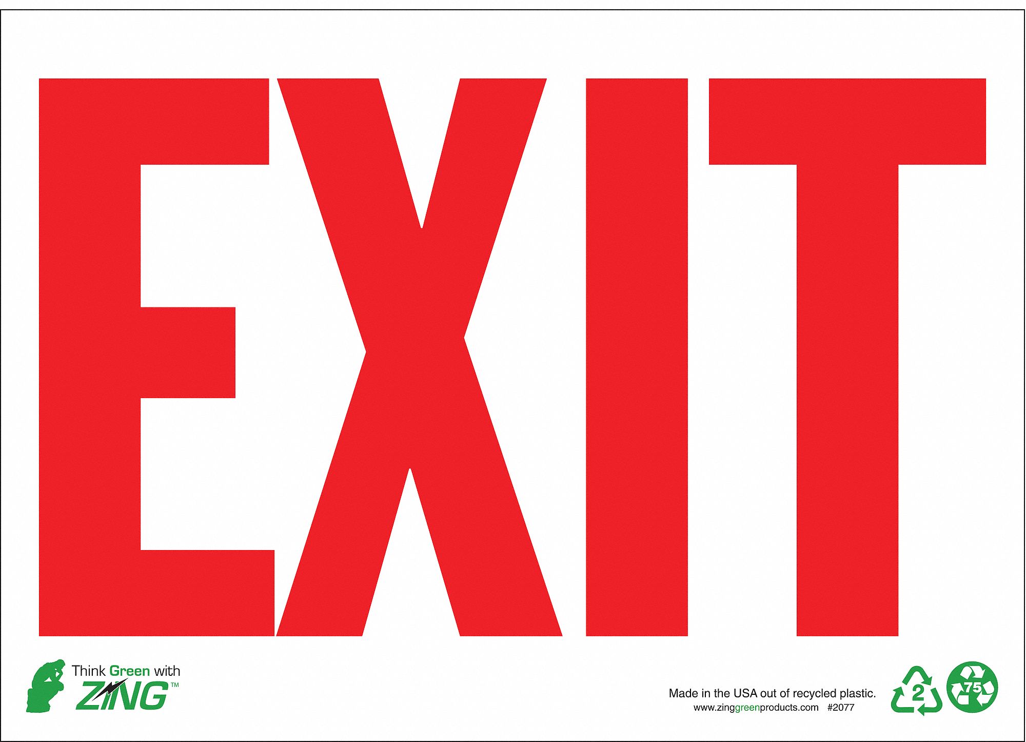SIGN EXIT 7X10 AL