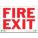FIRE EXIT SIGN, PLASTIC, RECTANGLE, ENGLISH, 7 X 10 IN