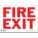 FIRE EXIT SIGN, POLYESTER, ADHESIVE MOUNT, 10 IN X 14 IN NOMINAL SIGN SIZE, 0.025 IN THICK, FIRE EXIT