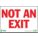 EXIT SIGN, PLASTIC, MOUNTING HOLES, 7 IN X 10 IN NOMINAL SIGN SIZE, 0.065 IN THICK